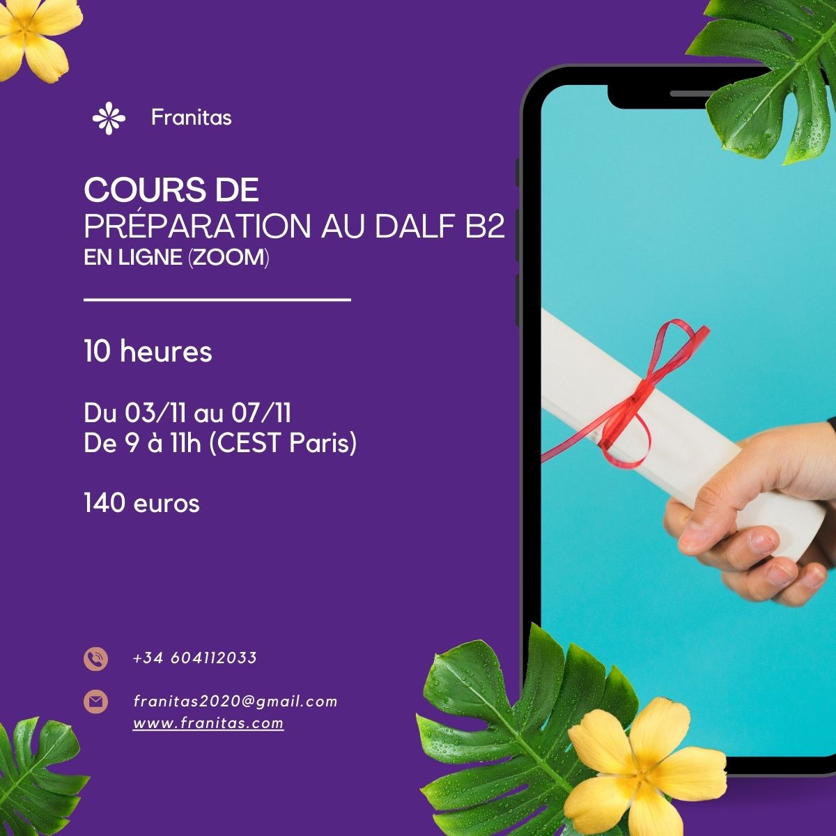 Cours intensif de préparation au DELF B2