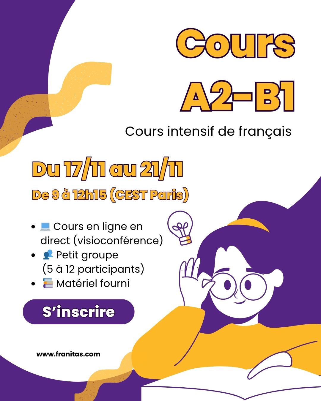 Cours intensif conversation et grammaire A2-B1