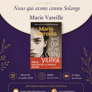 Atelier de lecture - Nous qui avons connu Solange