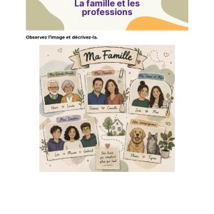 🧩 La famille et les professions – Niveau A1/A2
